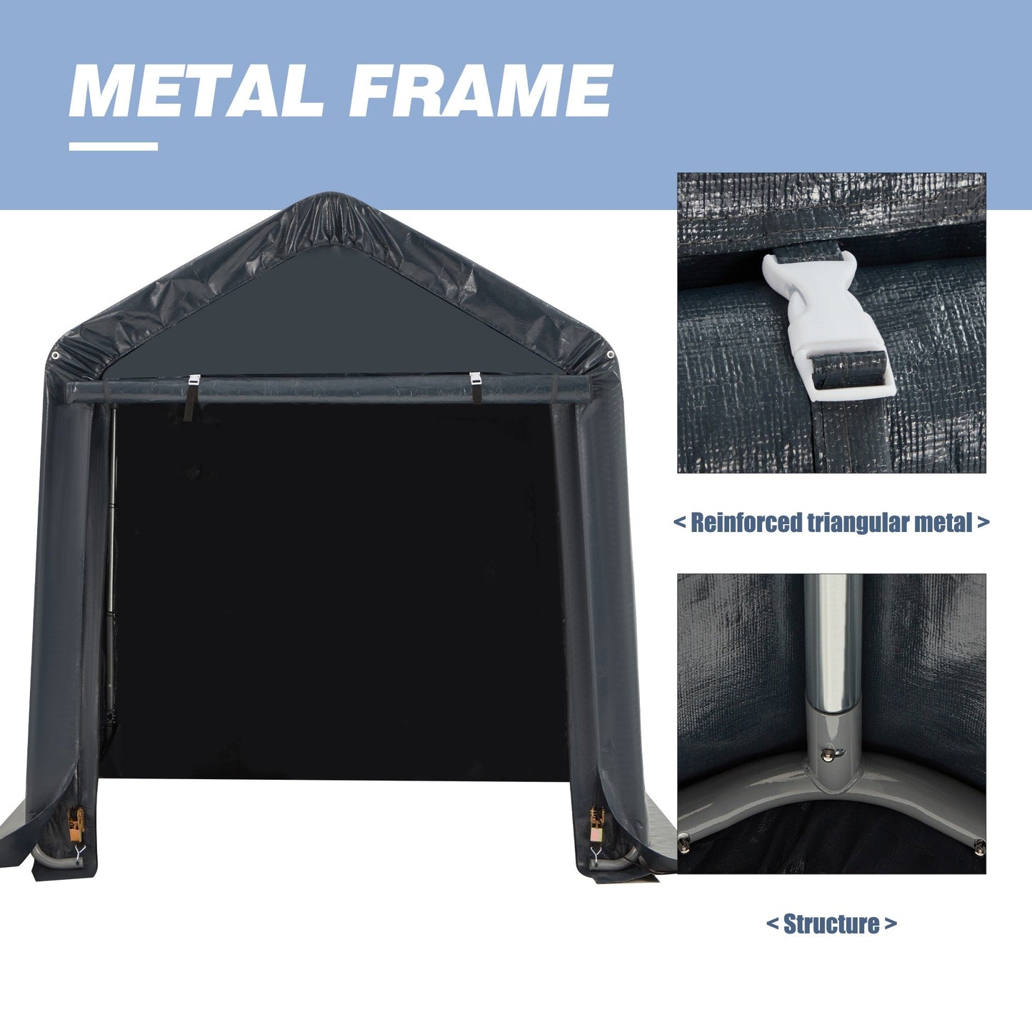 Abri de jardin et abri d'auto extérieur : abri portable pour vélos, motos et rangement de jardin
