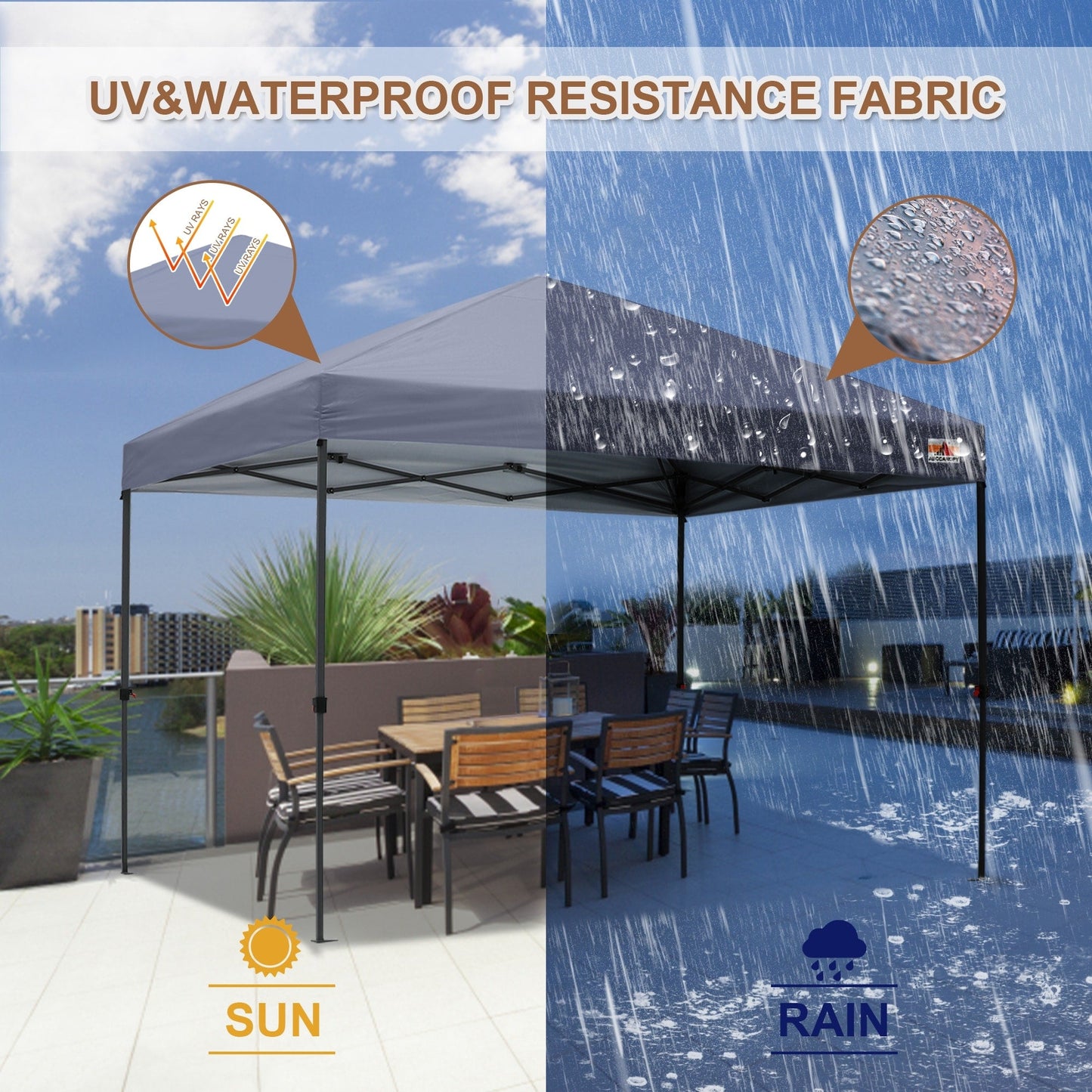 ABCCANOPY Tente à baldaquin facile à monter et durable Tente à baldaquin d'extérieur