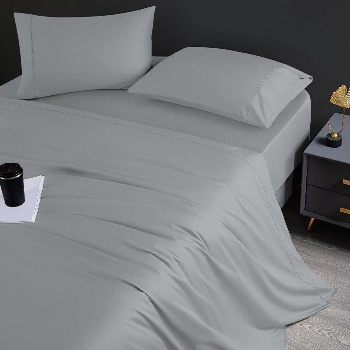 Parure de draps Aireolux en coton égyptien de luxe ultra-doux et soyeux 1000 fils