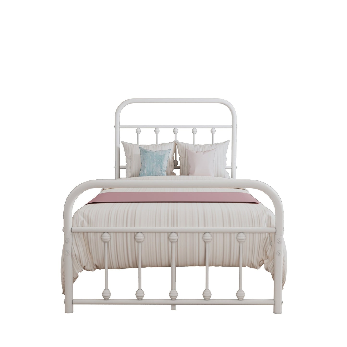 Cadre de lit plateforme en métal vintage simple Alazyhome, montage facile