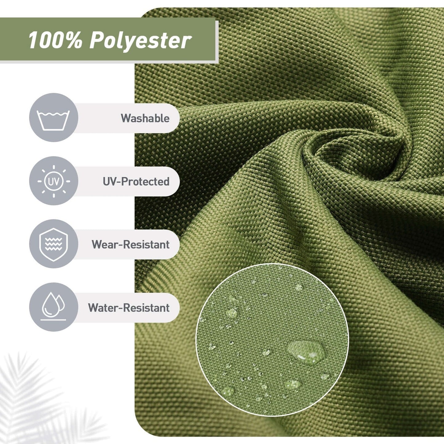 Lot de 4 coussins de chaise à dossier haut Aoodor Patio, 46 x 21 x 4 pouces (coussins uniquement)