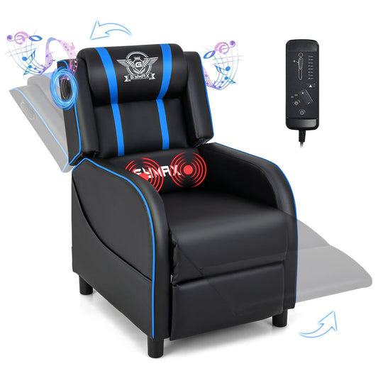 Fauteuil inclinable de massage et de jeu Gymax en cuir PU