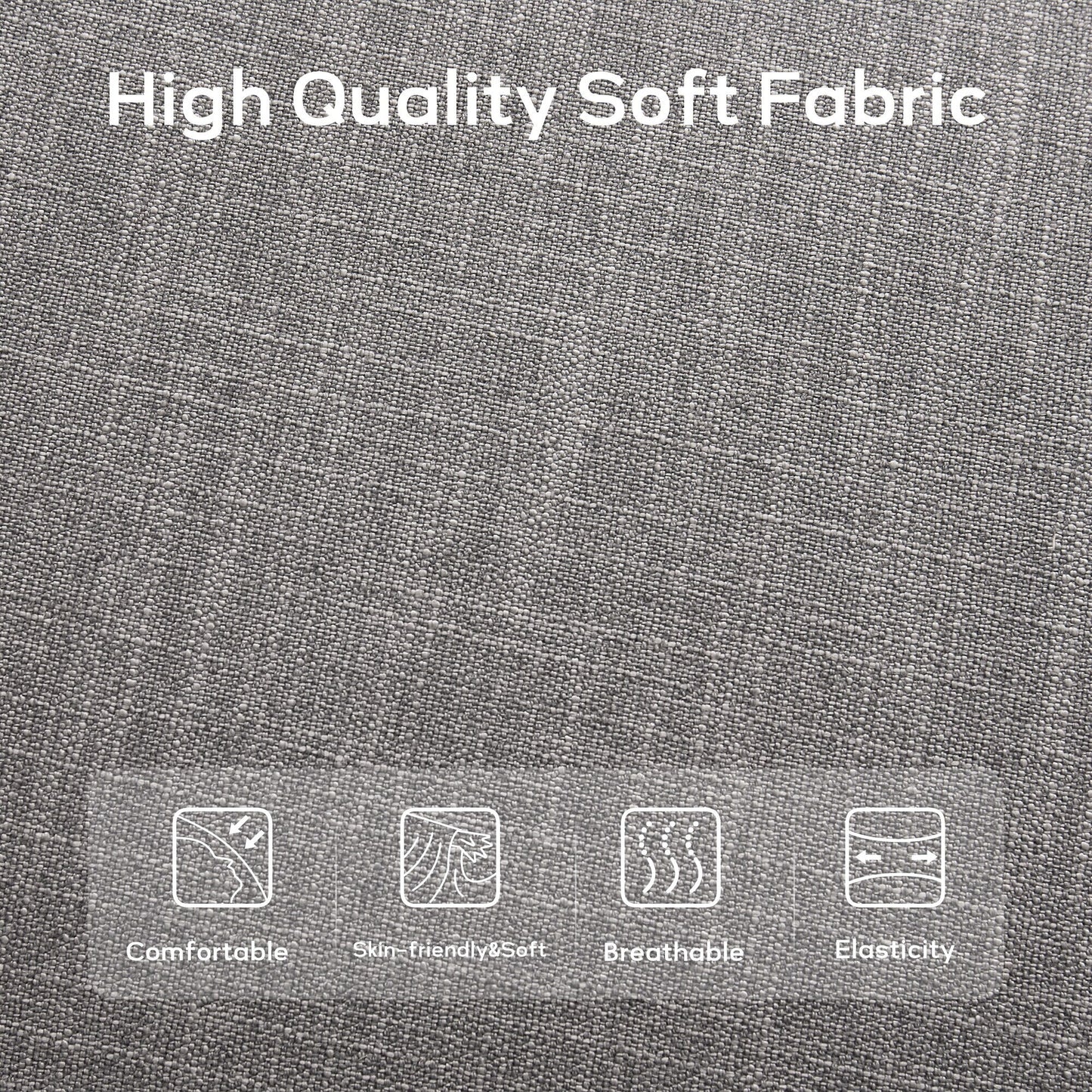 Banc d'entrée rembourré en tissu, banc de chambre pour bout de lit beige, bois massif 44 pouces