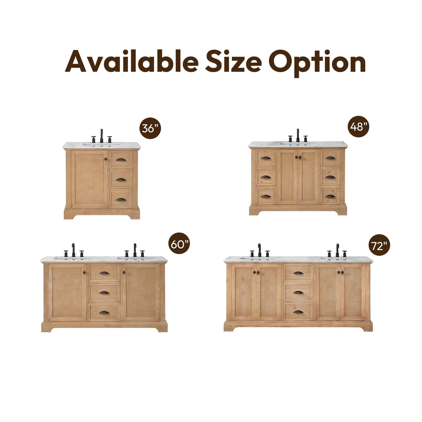 Meuble-lavabo Hervas avec plateau en marbre naturel sans miroir