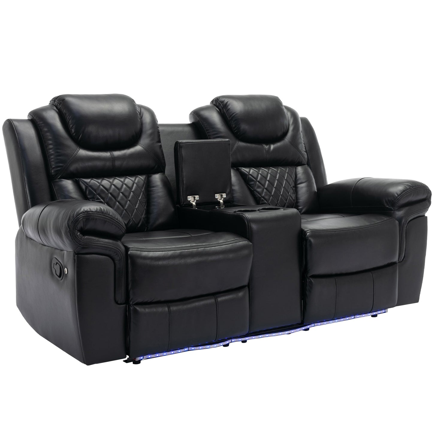 Fauteuil inclinable manuel pour cinéma maison avec rangement escamotable