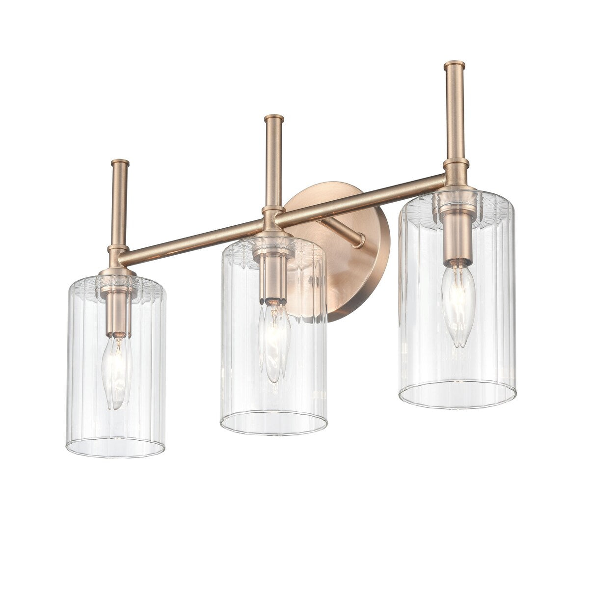 Luminaire de salle de bain Millennium Lighting Chastine avec abat-jour en verre biseauté transparent