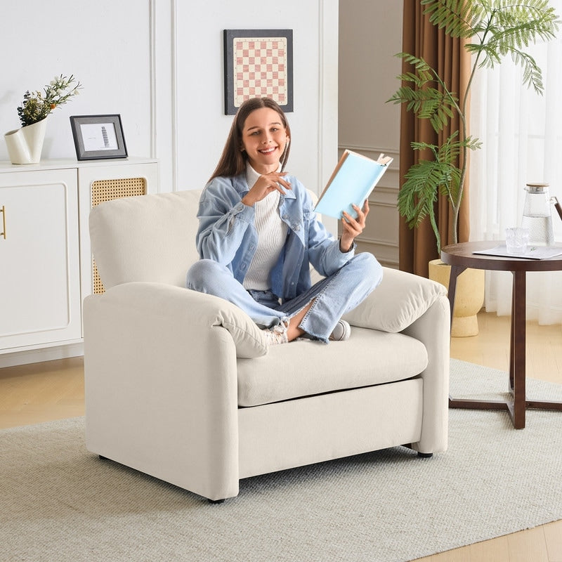 Fauteuil d'appoint moderne à oreilles d'éléphant, siège confortable pour salon et chambre