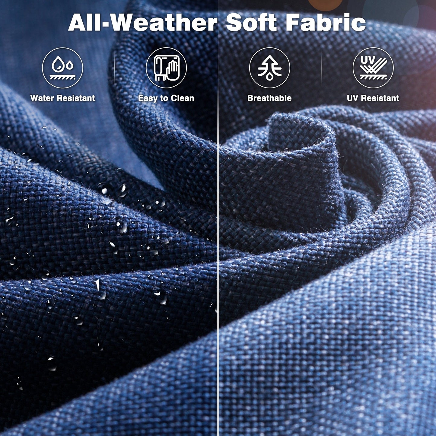 Ensemble de 8 chaises pivotantes en osier pour patio OVIOS