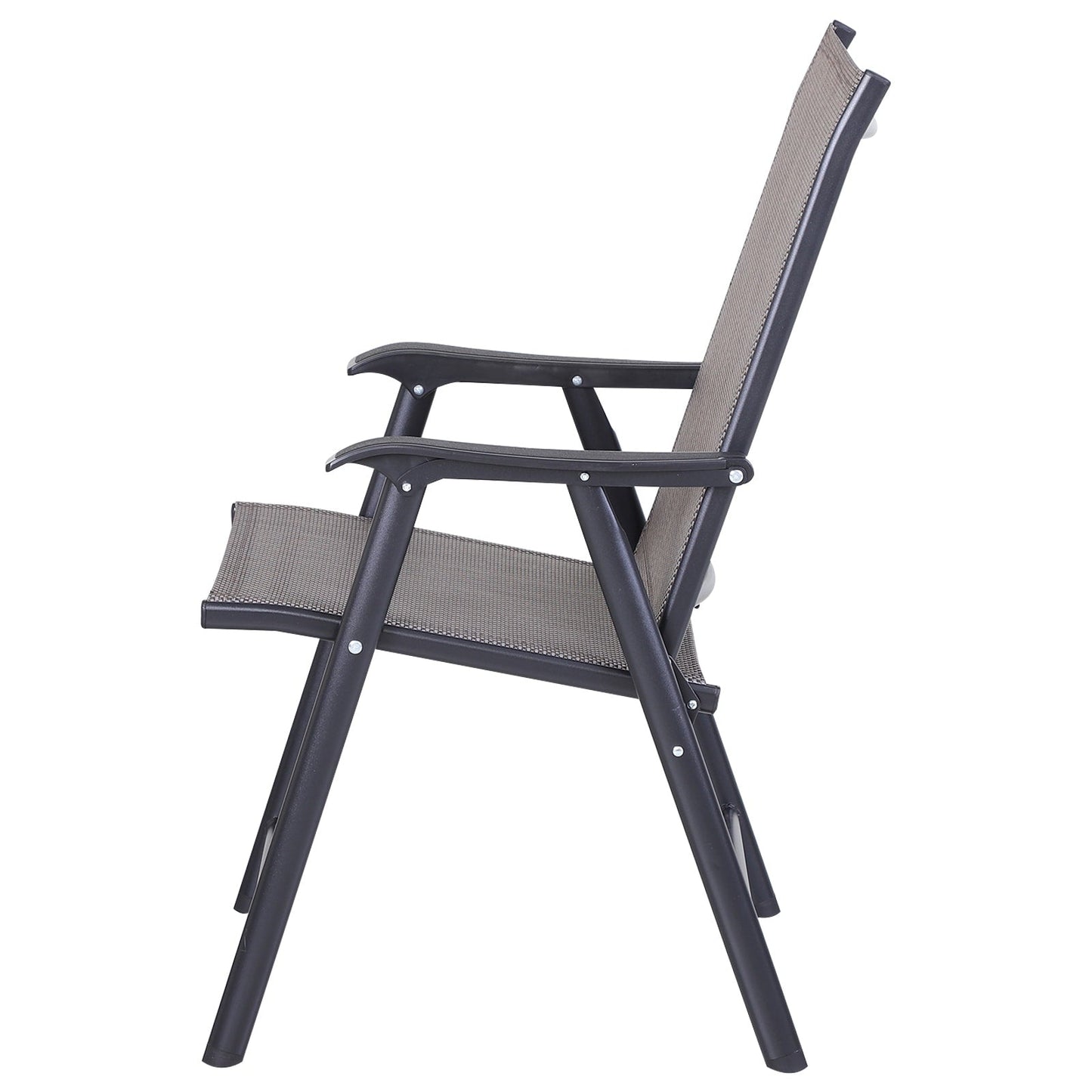 Ensemble de 4 chaises de patio pliantes Outsunny au design simple et chic, confortables pour la terrasse, le jardin, la cour et les voyages