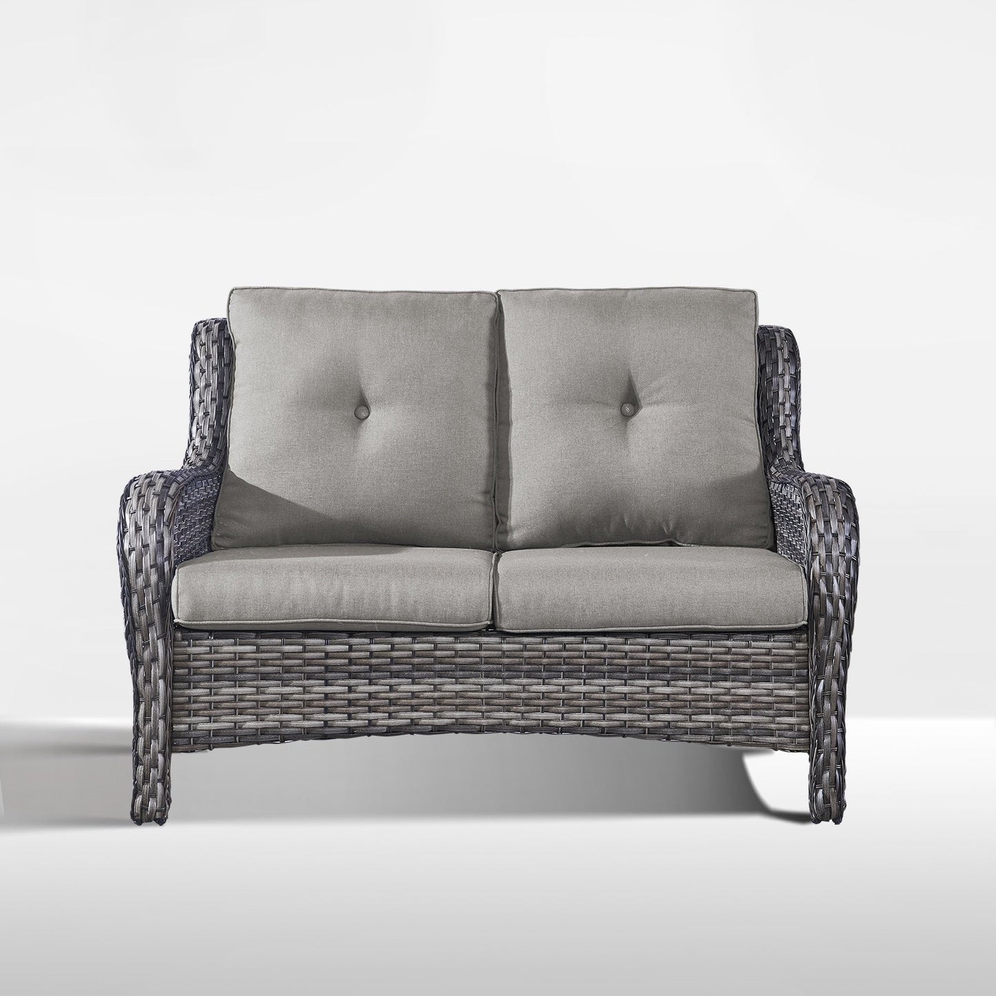 Ensemble de canapés d'extérieur en osier Gymojoy avec causeuse et canapé en rotin