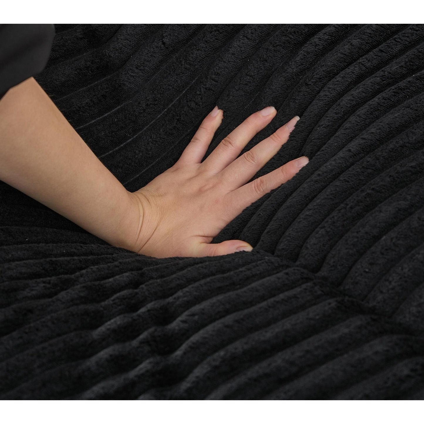 Canapé-lit surdimensionné en velours côtelé moelleux et réglable