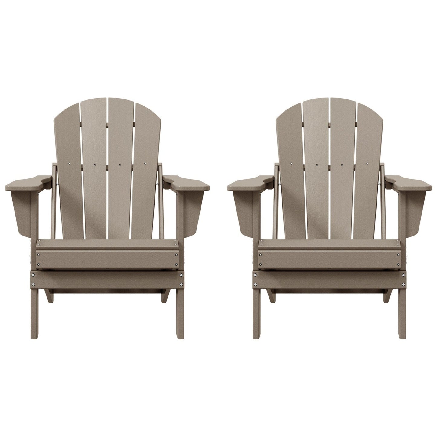 Chaises pliantes Adirondack Polytrends Laguna résistantes aux intempéries (lot de 2)