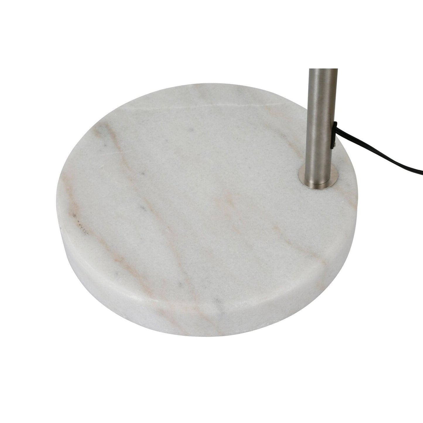 Lampadaire arqué réglable en acier Q-Max 81 avec abat-jour extra large et base en marbre