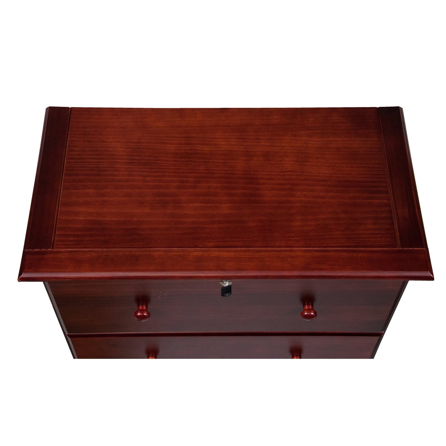 Commode 5 tiroirs géants 100 % bois massif de Palace Imports avec serrure, boutons en métal ou en bois