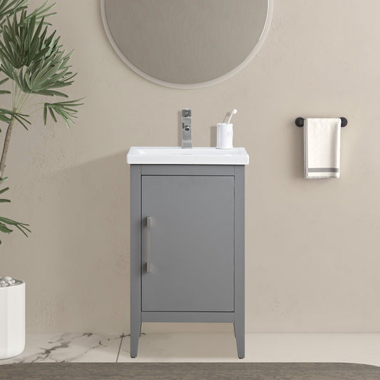 Meuble-lavabo simple Vanity Art 20, 24 ou 30 avec dessus en céramique