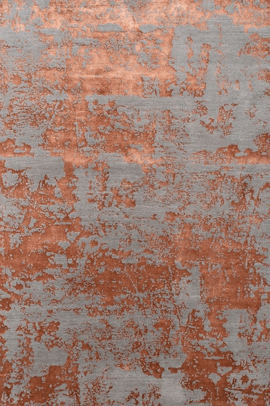 Tapis Auburn Steel | Laine et soie de luxe nouées à la main