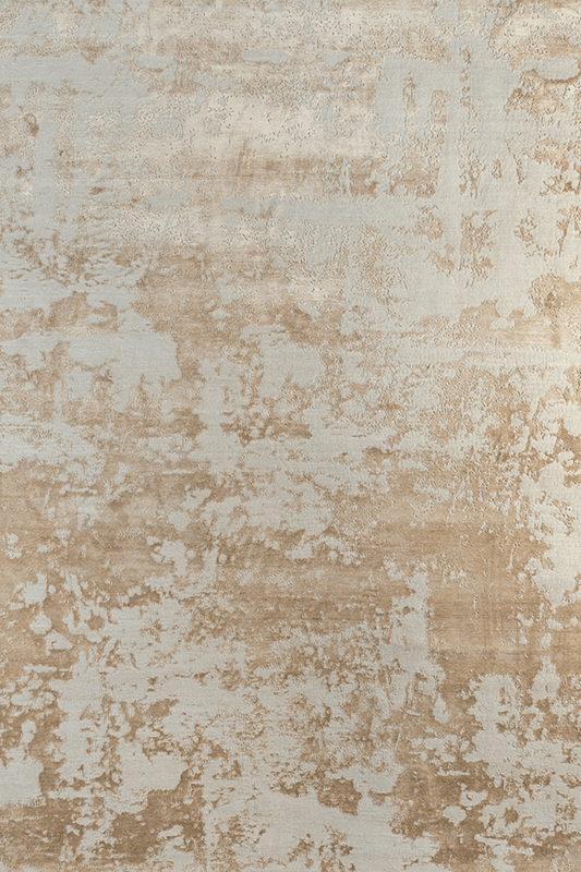 Tapis Faded Gold | Laine et soie de luxe nouées à la main