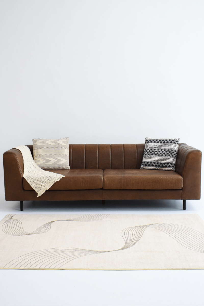 Tapis Lignes Fluides | Scandinave | Série Polyfibre Cachemire