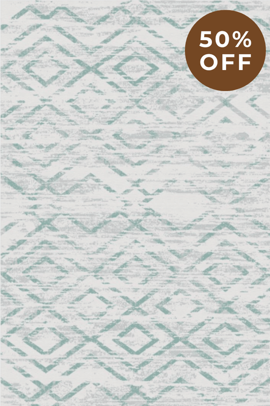 Tapis vert glacier | Scandinave | Série Polyfibre Cachemire