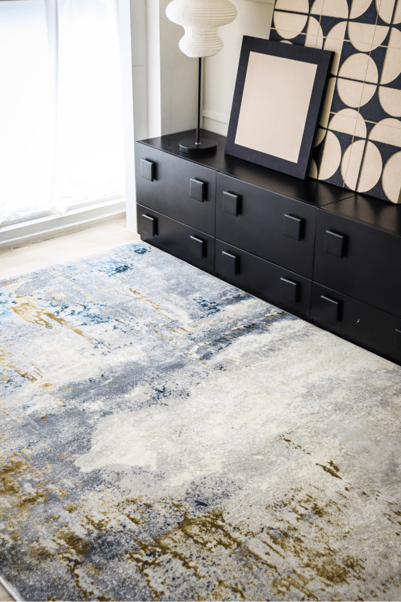 Tapis Saphir Doré | Moderne | Série Polyfibre Cachemire