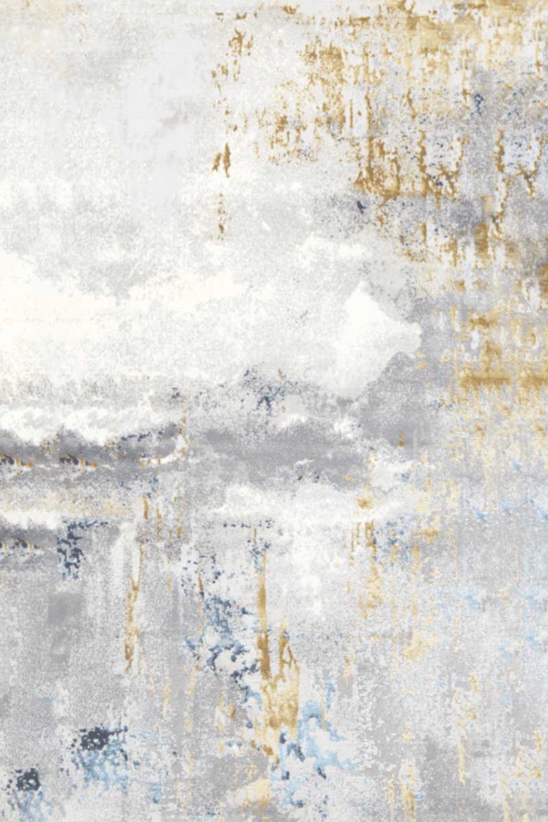 Tapis Saphir Doré | Moderne | Série Polyfibre Cachemire