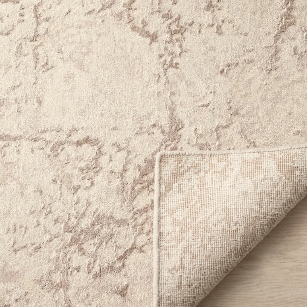 Tapis en marbre Greystone | Laine et soie de luxe, noué à la main