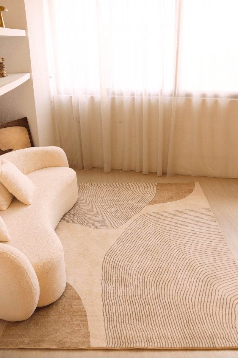 Tapis Neutral Waves | Scandinave | Série Polyfibre Cachemire