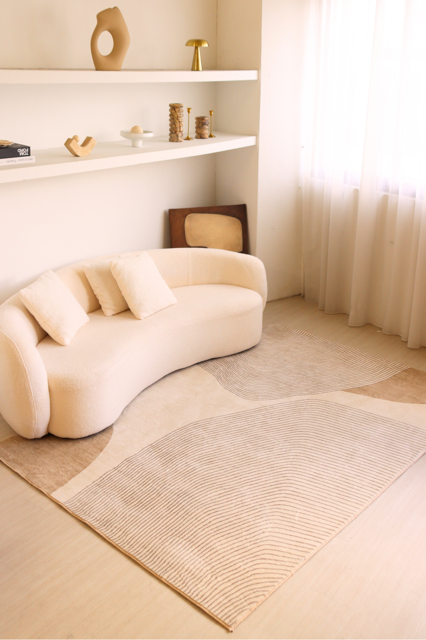 Tapis Neutral Waves | Scandinave | Série Polyfibre Cachemire