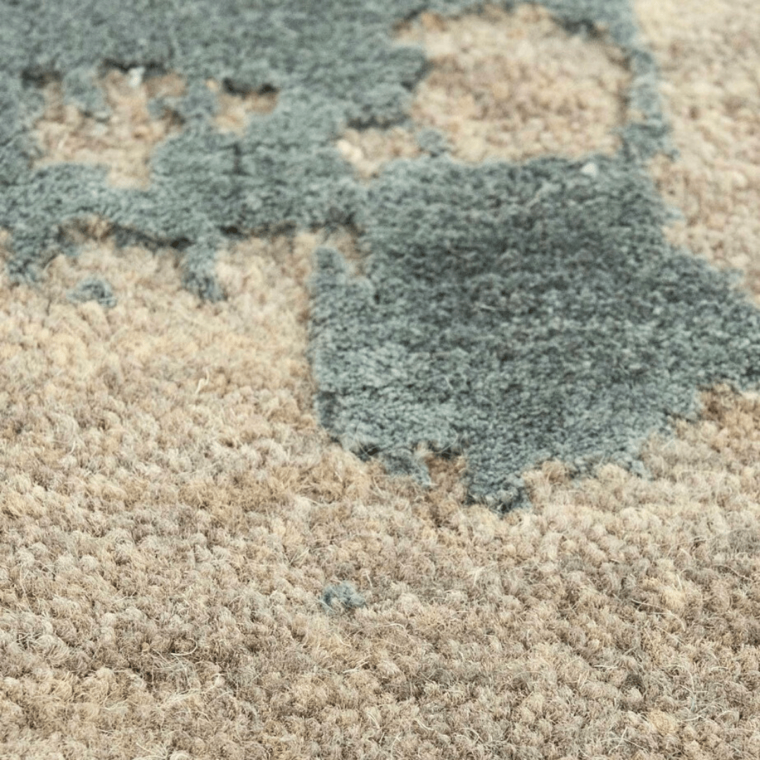 Tapis Forêt d'Olives | Laine et soie de luxe, noué à la main