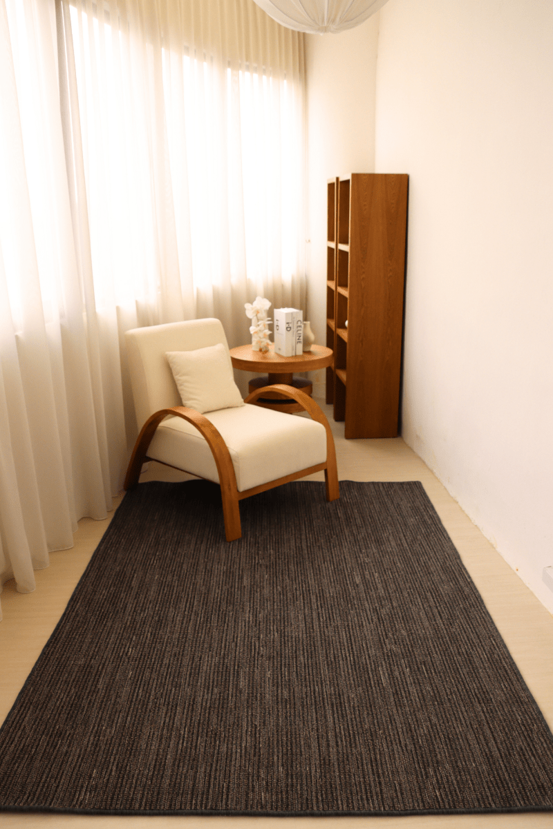 Moquette bouclée multicolore Oxford bleu et noyer | Série Earth