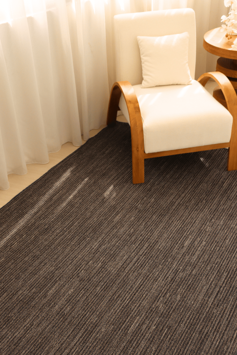 Moquette bouclée multicolore Oxford bleu et noyer | Série Earth