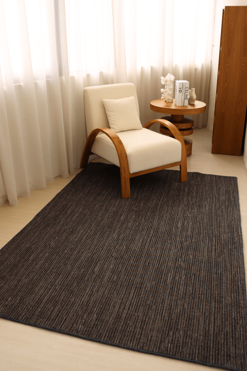 Moquette bouclée multicolore Oxford bleu et noyer | Série Earth