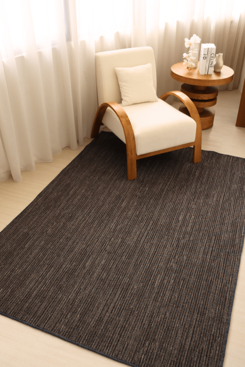 Moquette bouclée multicolore Oxford bleu et noyer | Série Earth