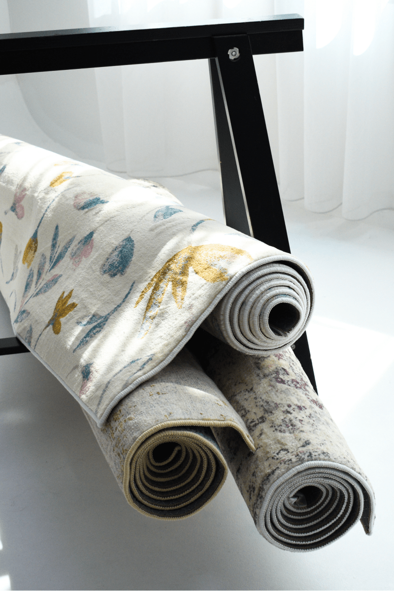 Tapis de jardin pastel | Abstrait | Série Polyfibre Cachemire