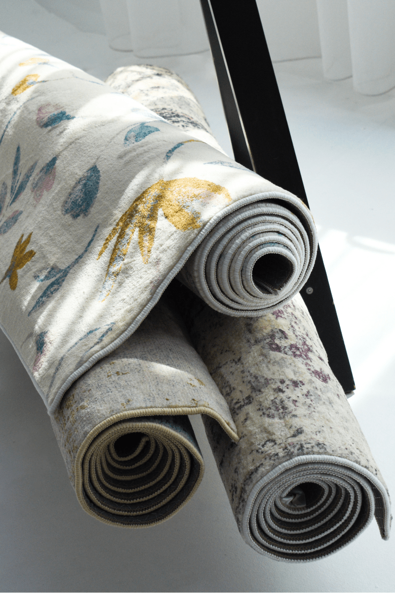 Tapis de jardin pastel | Abstrait | Série Polyfibre Cachemire