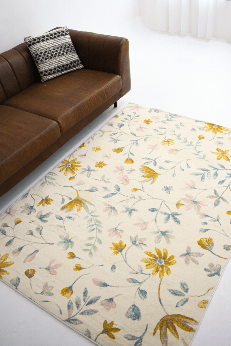 Tapis de jardin pastel | Abstrait | Série Polyfibre Cachemire