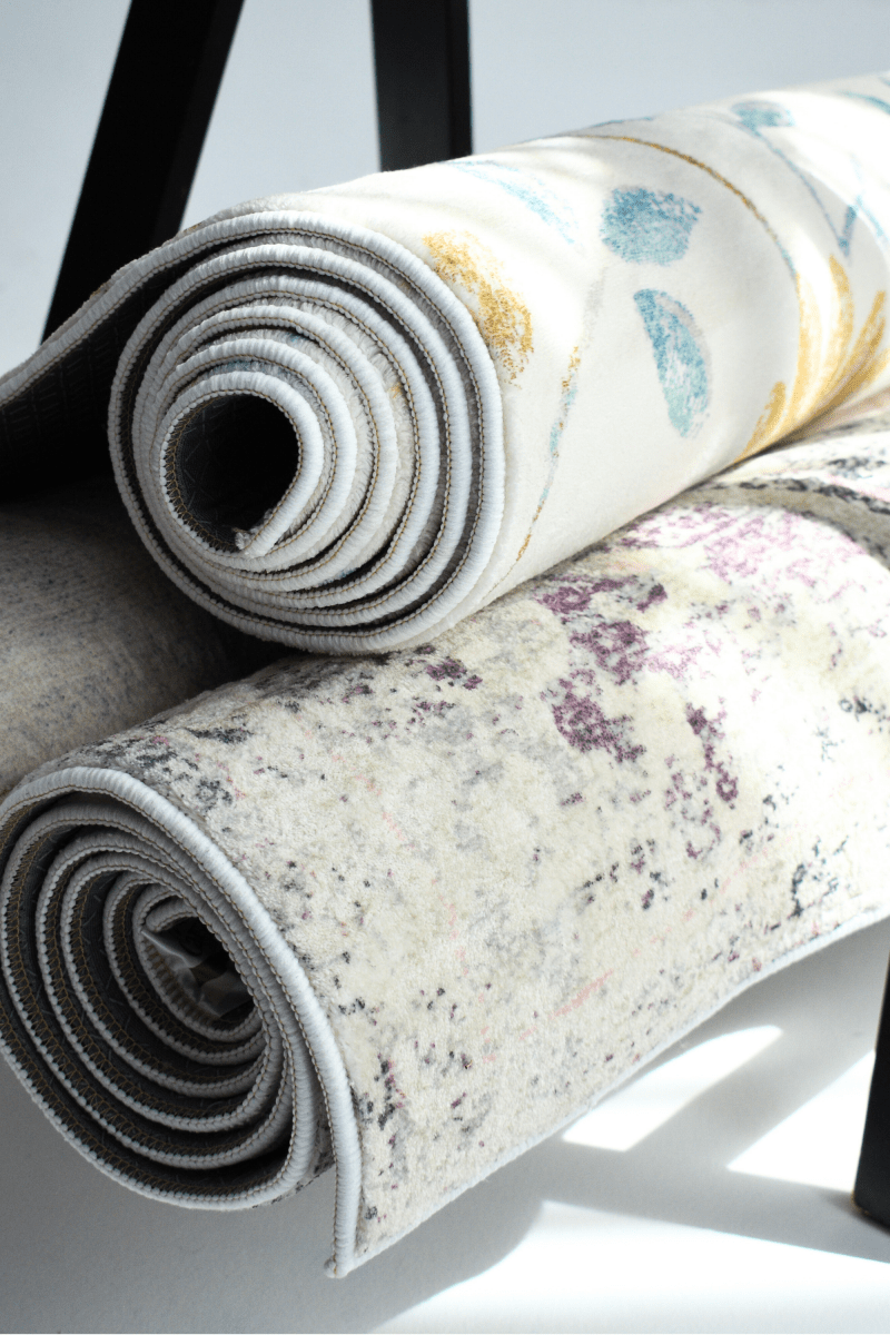 Tapis de jardin pastel | Abstrait | Série Polyfibre Cachemire