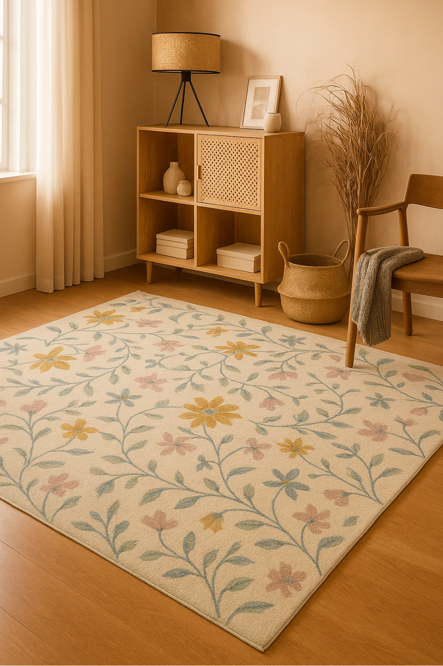 Tapis de jardin pastel | Abstrait | Série Polyfibre Cachemire