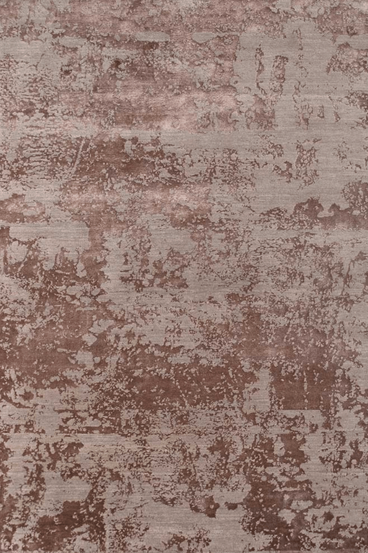 Tapis en bronze palissandre | Laine et soie de luxe, noué à la main