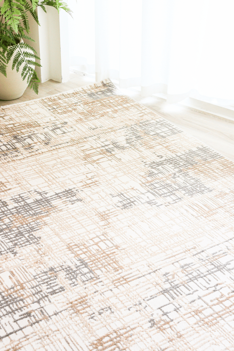 Tapis de luxe Rustic Grids | Série Carlton Modern