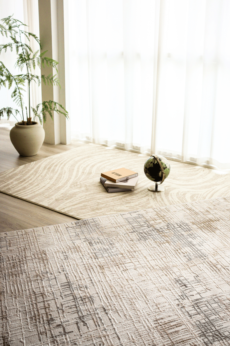 Tapis de luxe Rustic Grids | Série Carlton Modern
