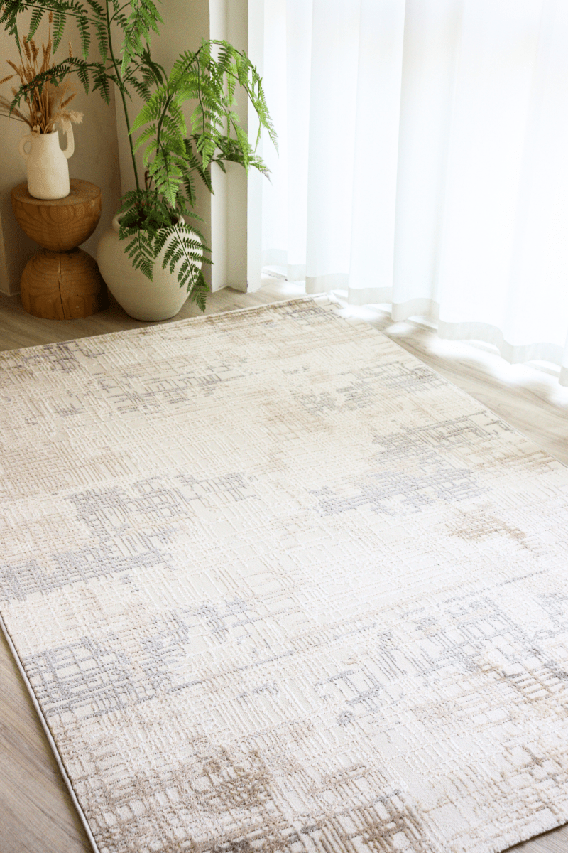 Tapis de luxe Rustic Grids | Série Carlton Modern