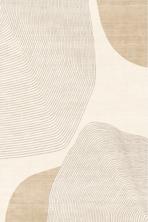 Tapis Neutral Waves | Scandinave | Série Polyfibre Cachemire