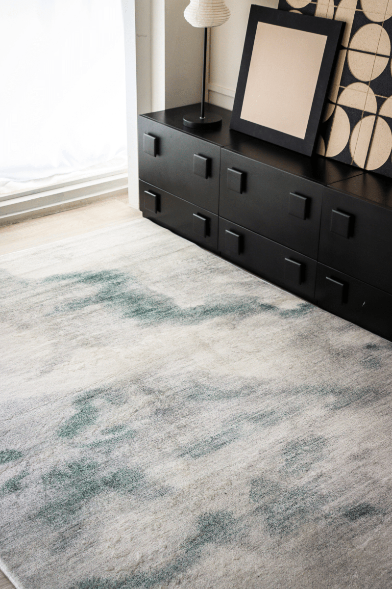 Tapis Sage Green Mist | Moderne | Série Polyfibre Cashmere