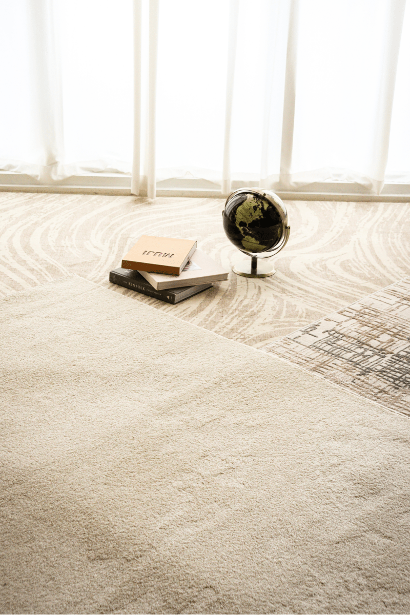 Tapis Sand Waves | Scandinave | Série Polyfibre Cachemire