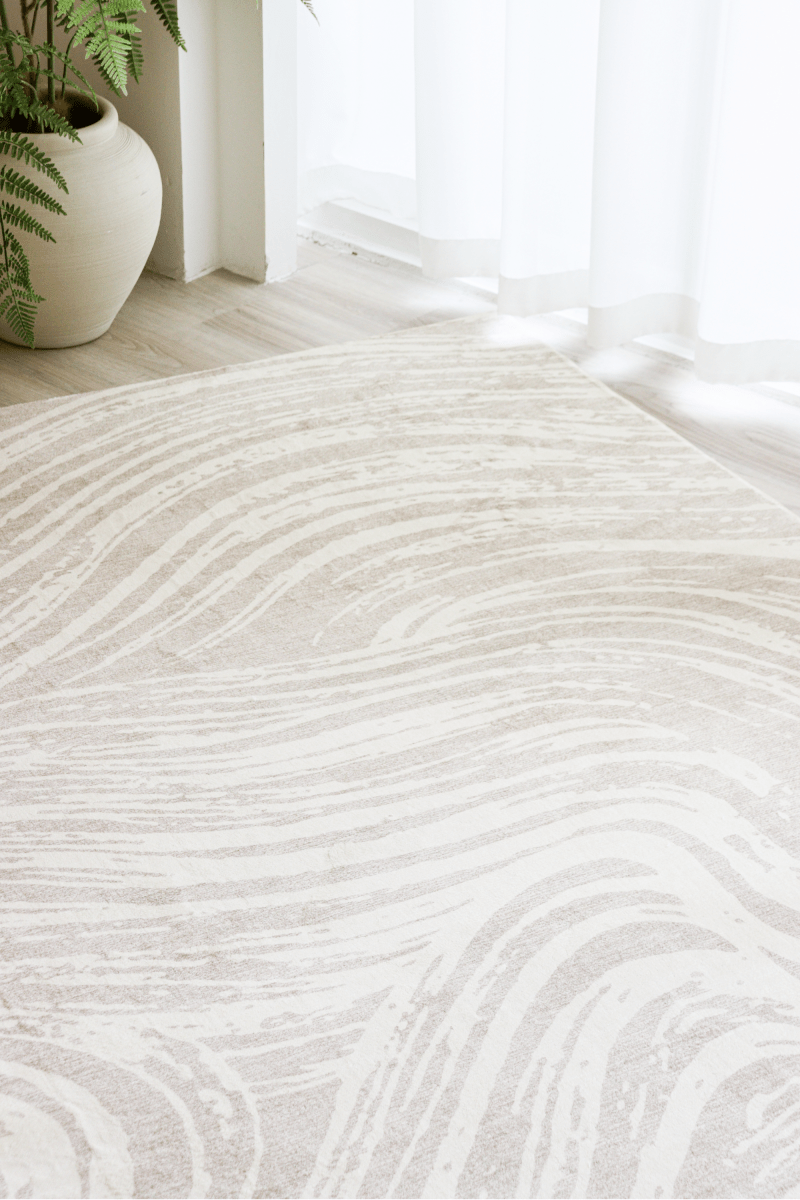 Tapis Sand Waves | Scandinave | Série Polyfibre Cachemire