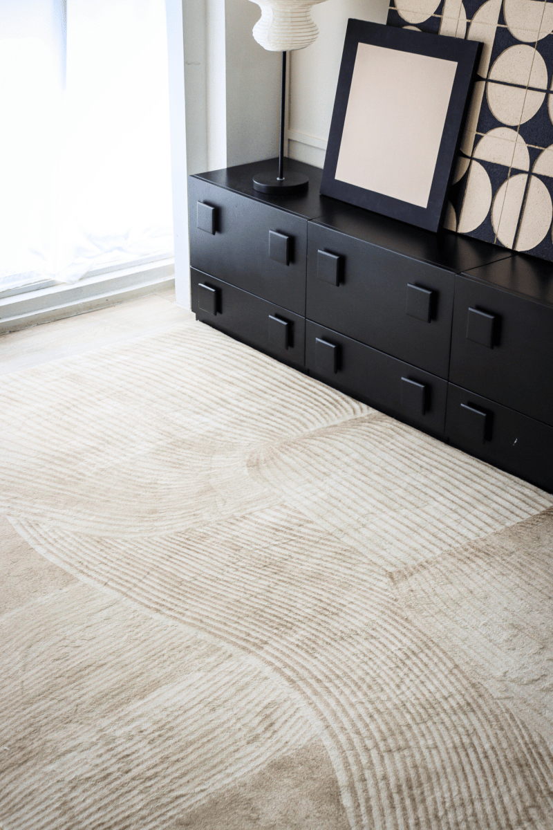 Tapis Sable Sculpté | Scandinave | Série Polyfibre Cachemire