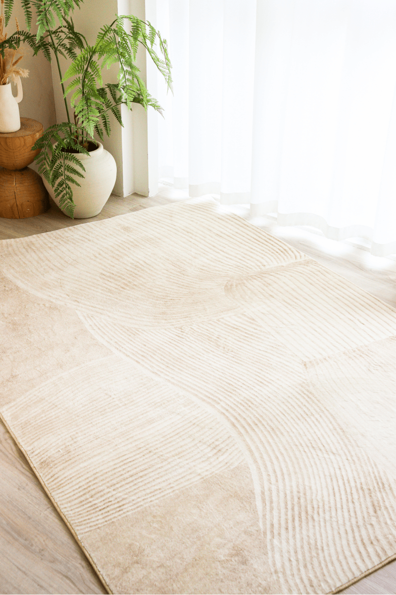 Tapis Sable Sculpté | Scandinave | Série Polyfibre Cachemire