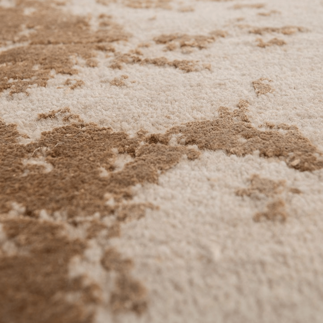 Tapis Nuage de caramel | Laine et soie de luxe, noué à la main