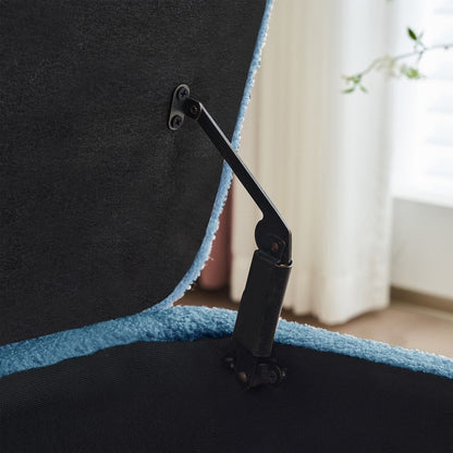 Banc ottoman de rangement en sherpa blanc cassé, repose-pieds, pour salon, chambre à coucher, pieds en bois